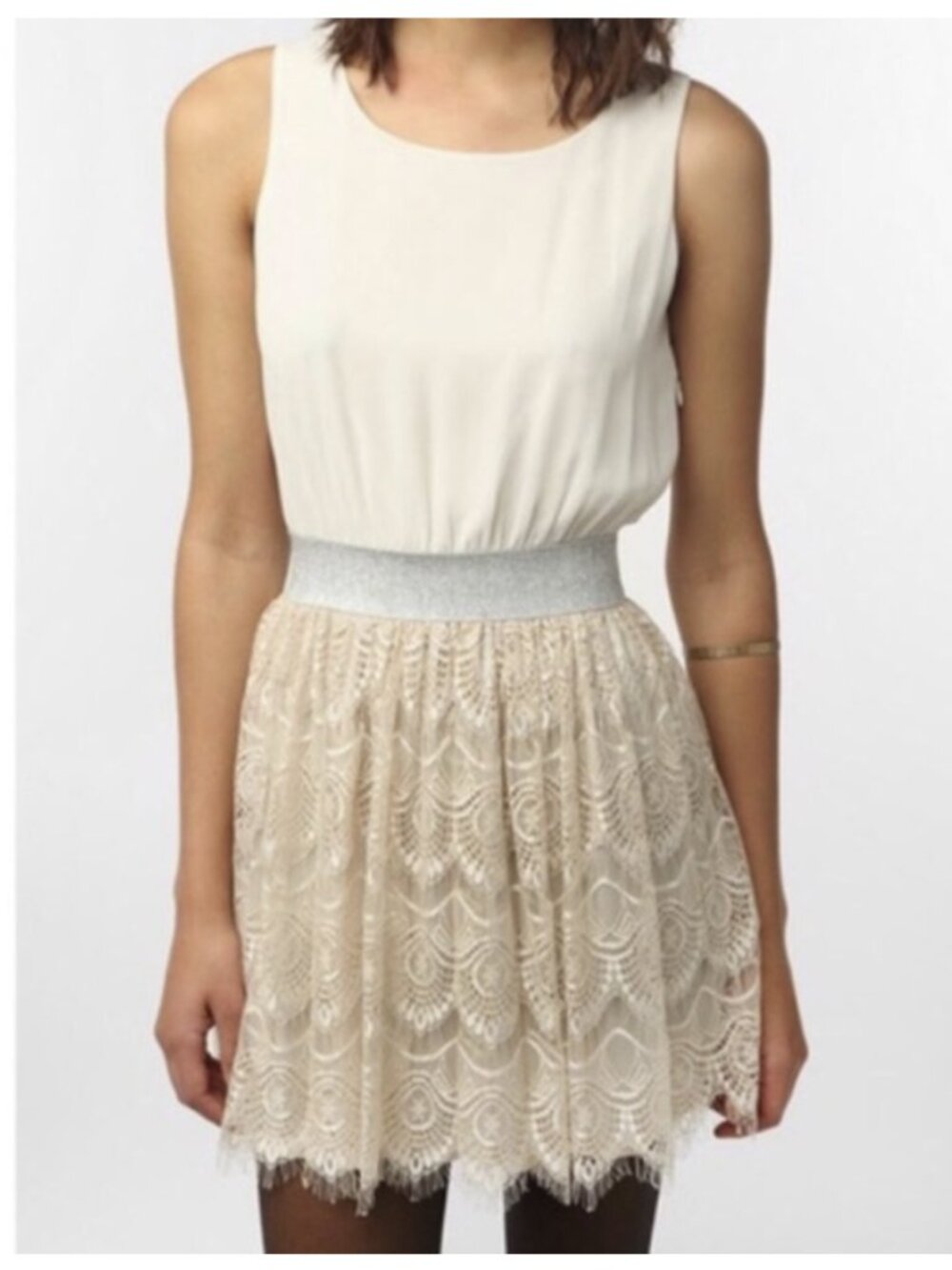 Urban Outfitters Sleeveless Mixed Media Mini Dress